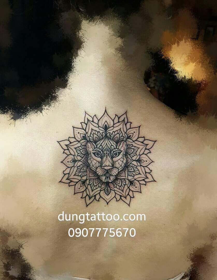Hình xăm sau gáy cổ -thực hiện tại dũng 0907775670