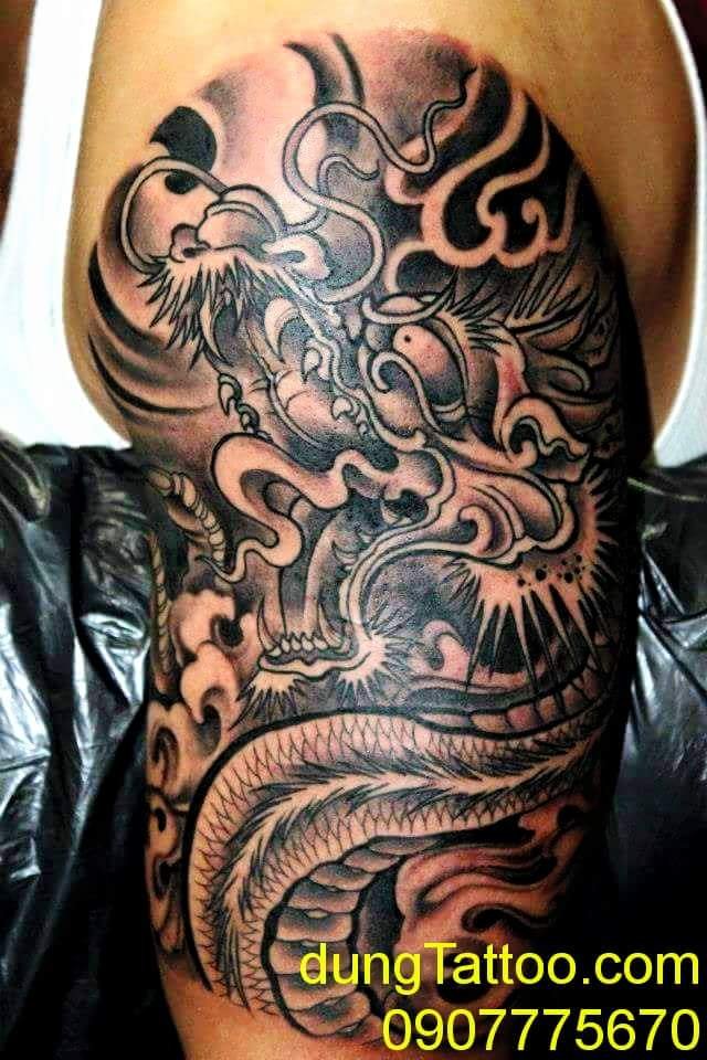 hinh xam rong trang den don gian dep nhat